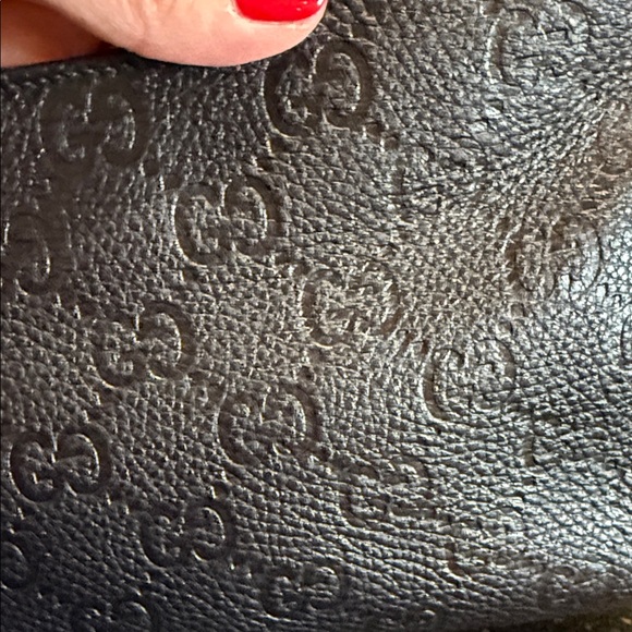 Gucci Black GG Emblem Handbag large shoulder bag - Picture 4 of 11